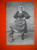 HOPCT 507 R SABLAISE -FEMEIE 1902 -FRANTA --COSTUM SI COAFURA / COSTUME TRADITIONALE -EUROPA -