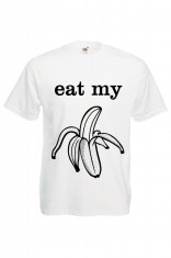 Tricou mesaj haios Eat my banana, tricou personalizat traznit foto