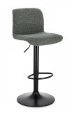 Cumpara ieftin Set 2 scaune bar otel negru textil verde Rafael 41x46x86/107 cm