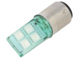 Lampă LED verde 24V BA15D