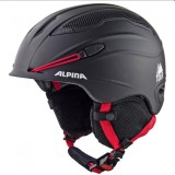 Cască de schi Alpina SNOW TOUR (55-59) black-red matt