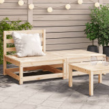 Canapea de gradina fara brate cu taburet, lemn masiv de pin GartenMobel Dekor, vidaXL