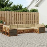 Cumpara ieftin Set de canapele de exterior 7 buc. 7-Locuri Natural si Bej