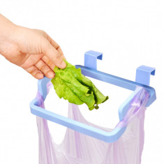 Suport de bucatarie din plastic pentru saci de gunoi sau prosoape foto