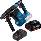 Bosch GBH 18V-24 C + GBA + GAL 1880 CV - Rotopercutor SDS-Plus 2.4 J + Set 1 acumulator si incarcator Li-Ion 18 V 6 Ah