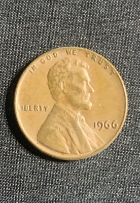 Moneda Ine Cent 1966 USA foto