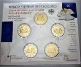 GERMANIA 2014 - 5 x 2 euro comemorativ -Michaeliskirche -A,D,F,G,J -blister/BU