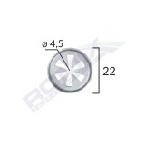 CLEMA FIXARE ELEMENTE EXTERIOR PENTRU VW, SKODA, AUDI, FORD, SEAT 4.5X22MM SET 10BUC 62633