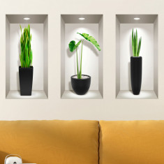 Sticker Decor Interior 3D Plante Moderne de Interior foto