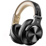 Casca OneOdio wireless,cu fir,tip over ear,multimedia,DJ,conectare BT 5.2|Jack 3.5mm|Jack 6.35mm,difuzor 40 mm,impedanta 32Ohm,650mAh,negru|auriu &quot;Fus