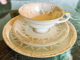 Set - mic dejun / ceai / cafea - Zeh Scherzer - 1974 - 1 persoana - poleit cu aur 24K, Decorative