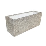 Jardiniera alba cu piatra naturala 150x50x60 cm