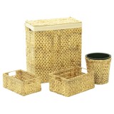Set accesorii de baie, 4 piese, zambilă de apă