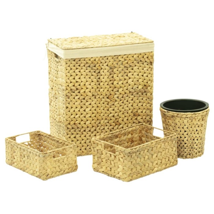 Set accesorii de baie, 4 piese, zambilă de apă