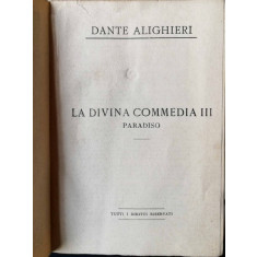 OPERE DI DANTE - DIVINA COMMEDIA III / PARADISO
