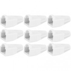 Modular Ethernet CAT5 CAT6 RJ45 Plug Cover Boot White. Con?inutul pachetului 1 Bucata foto