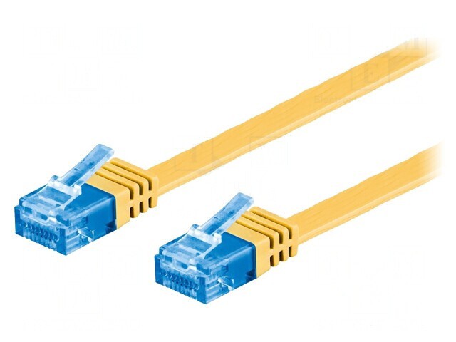 Patch Cord Ethernet Cat6a U/UTP PVC Galben 2m