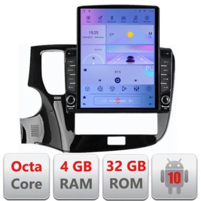 Navigatie Mitsubishi Outlander 2014- H-1230 ecran tip TESLA 9.7&amp;quot; cu Android Radio Bluetooth Internet GPS WIFI 4+32GB D CarStore Technology foto