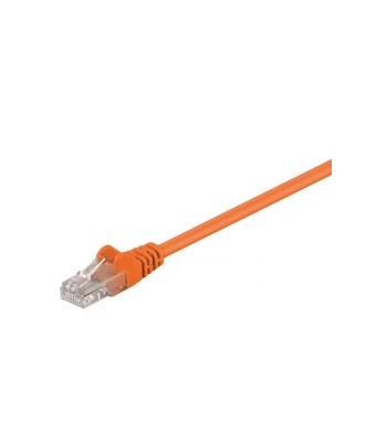 Cablu UTP 2m portocaliu patchcord CAT5e 2x RJ45 CCA neecranat Goobay foto