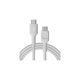 Cablu USB-C din silicon Greencell PowerFlex 2m 100W &Icirc;ncărcare rapidă PD Alb