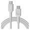 Cablu USB-C din silicon Greencell PowerFlex 2m 100W &Icirc;ncărcare rapidă PD Alb