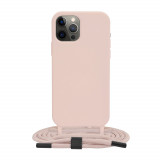 Husa pentru iPhone 12 Pro, Techsuit Crossbody Lanyard, Pink