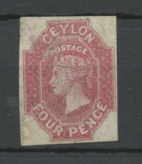 CEYLON -1857 4d-DULL ROSE-SG 4 USED. foto