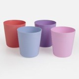 Set 4 Pahare din Plastic Reutilizabile, 350 ml, Culori Variate, CMCLASS