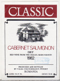 Etichete de vin - Classic - Cabernet Sauvignon - 1982 - Valea Calugaresca