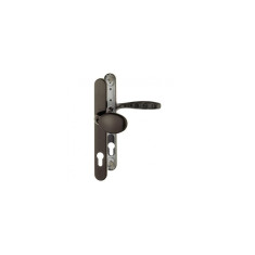 Maner pentru usa PVC, Hoppe New York buton-maner cu sild pentru cilindru material aluminiu culoare maro, 92 x 30 mm