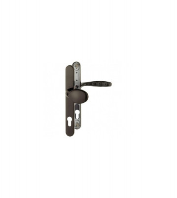 Maner usa exterior Hoppe New York buton-maner cu sild pentru cilindru material aluminiu culoare maro, 92 x 30 mm foto