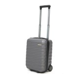 Troler Gri Inchis 40x30x20 cm Ella Icon ComfortTravel, ABS, 2 Roti, Cifru, Maner Telescopic, Bagaj Cabina Avion