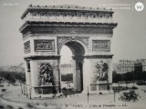 Arcul de Triumf si Turnul Eiffel -Paris , carti postale ncirculate , anii 1920