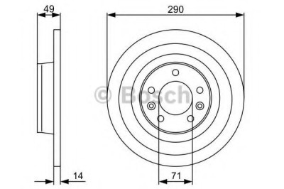 Disc frana PEUGEOT EXPERT caroserie (VF3A, VF3U, VF3X) (2007 - 2016) BOSCH 0 986 479 379 foto