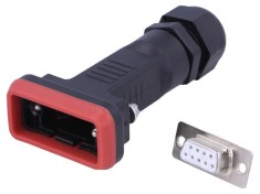 Conector D-Sub 9 PIN Mamă Lipire Gold Flash