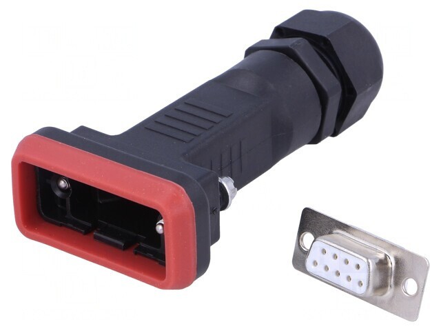 Conector D-Sub 9 PIN Mamă Lipire Gold Flash
