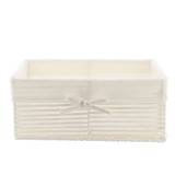 Coș Depozitare H&acirc;rtie / Metal / In 34X23,5X14 Cm &ndash; Alb | Organizatoare Baie