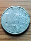 Moneda Serbia 1 Dinar 2003