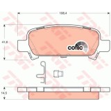 Set placute frana Trw GDB3223, parte montare : Punte spate