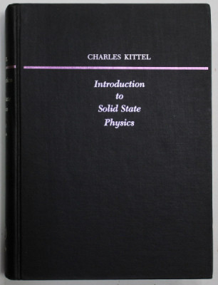 INTRODUCTION TO SOLID STATE PHYSICS by CHARLES KITTEL , 1967 foto