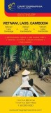 Hartă Rutieră Vietnam Laos Cambodia, Scara 1:2.000.000, Relief Geografie, Cartographia Studium, Ghid Calatorie Paperback