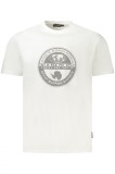 Napapijri Tricou S-Bollo barbati, cu imprimeu grafic, Regular Fit, Alb (Marime: