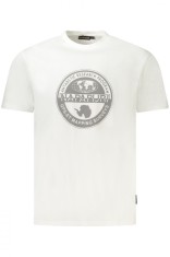 Napapijri Tricou S-Bollo barbati, cu imprimeu grafic, Regular Fit, Alb (Marime: foto