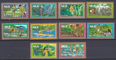 DB1 Niue 1979 Ocupatii Bastinasi 10 v. MNH Posta Aeriana foto