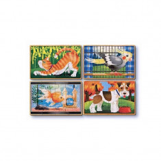 Set 4 puzzle animale de companie, 12 piese, 3 ani+