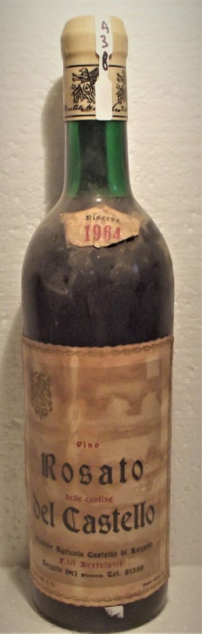 A38- VIN ROSATO DELLE CANTINE DEL CASTELLO, RISERVA, recoltare 1964 cl 72 gr 12