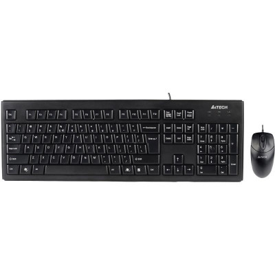 Kit tastatura + mouse a4tech krs-8372 cu fir negru tastatura krs-83 mouse op-720 usb foto