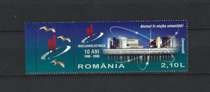 ROMANIA 2008 - ATOMUL IN SLUJBA UMANITATII, NUCLEARELECTRICA, MNH-1819 -2