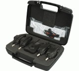 Set 4 Avertizoare Pescuit FOX Micron MX Plus + Statie, LED, Volum Reglabil, Carcasa Protectie, Tehnologie I-Com