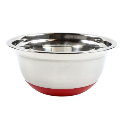 Bol pentru servirea / pregatirea mesei, VK 4014-22, inox + silicon, argintiu, 22 cm foto